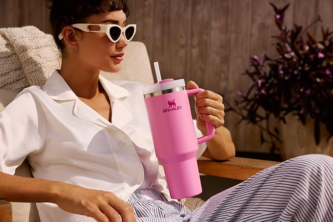 STANLEY Quencher H2.0 Tumbler with Handle and Straw 30 oz | Flowstate 3-Position Lid | Cup Holder Compatible for Travel | Insulated Stainless Steel Cup | BPA-Free | Purple Dust