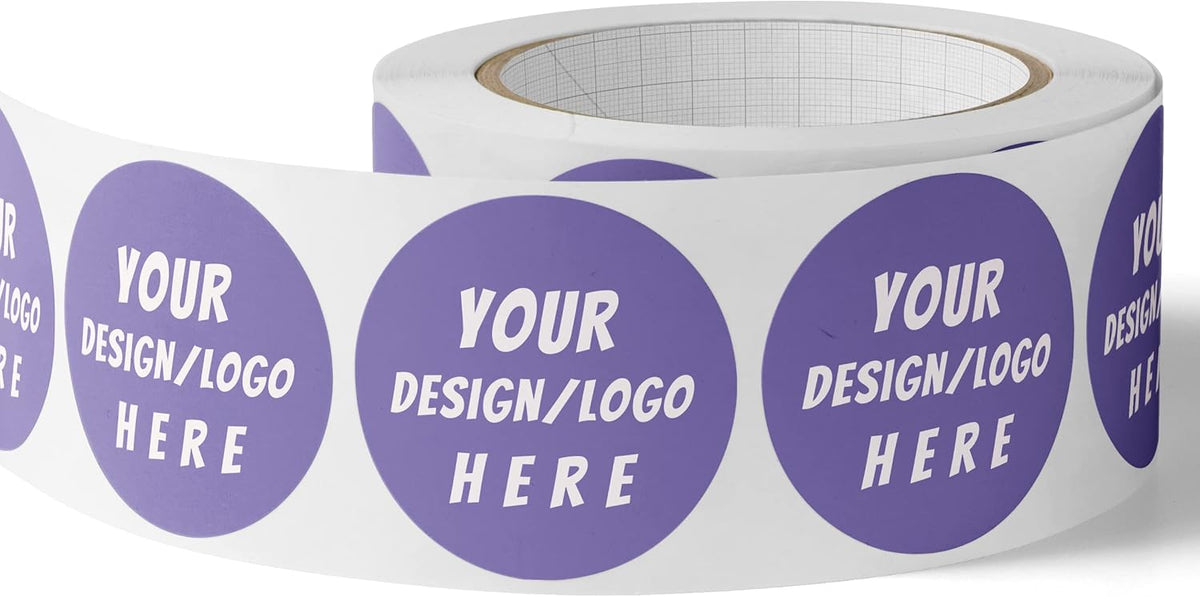 150 Custom Circle/Square BOPP Roll Labels- Personalized Stickers for Business Logo, Party, Wedding Favor, Baby Shower-Any Design Text + Image, Matte/Gloss Finish (3 Inch Square)