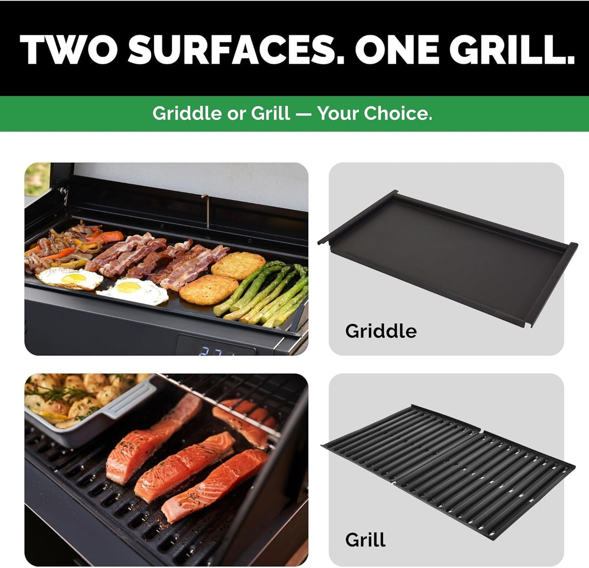 Turbo E Outdoor Electric Grill by PLUGNGRILL - High-Power 1700W Infrared Grill Technology - 24-Inch Smart BBQ Grill with Probe & Digital Display for Precise Cooking & Searing (Turbo E Griddle Set)