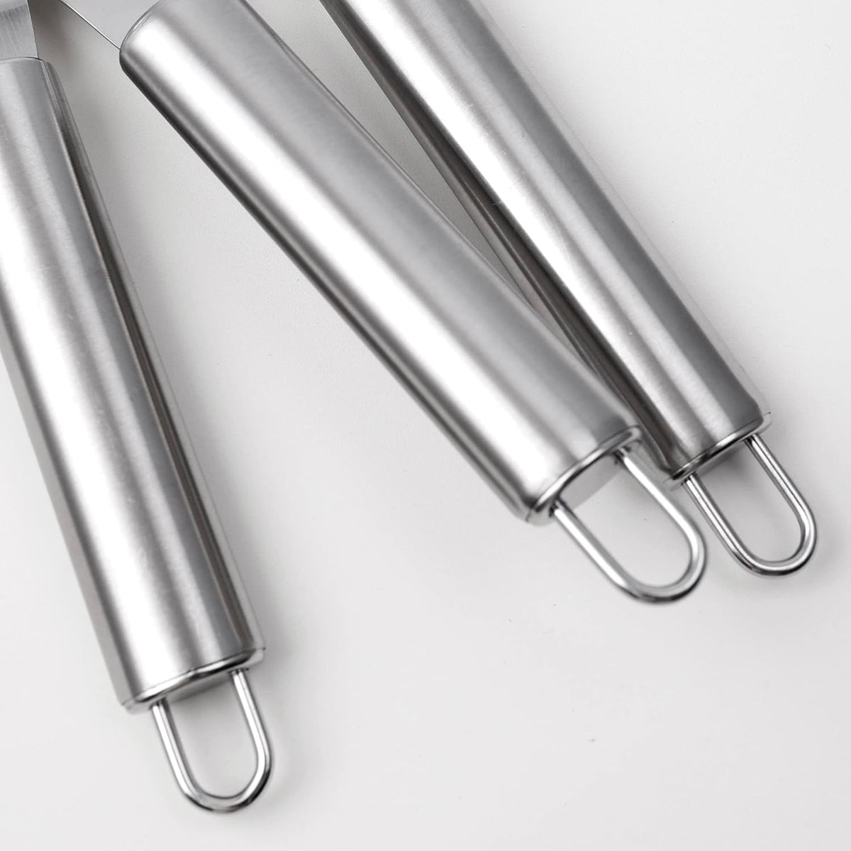 Cake Spatula Set – 6", 8", 10" Stainless Steel Offset & Straight Icing Spatulas for Cake Decorating and Frosting (Curved)
