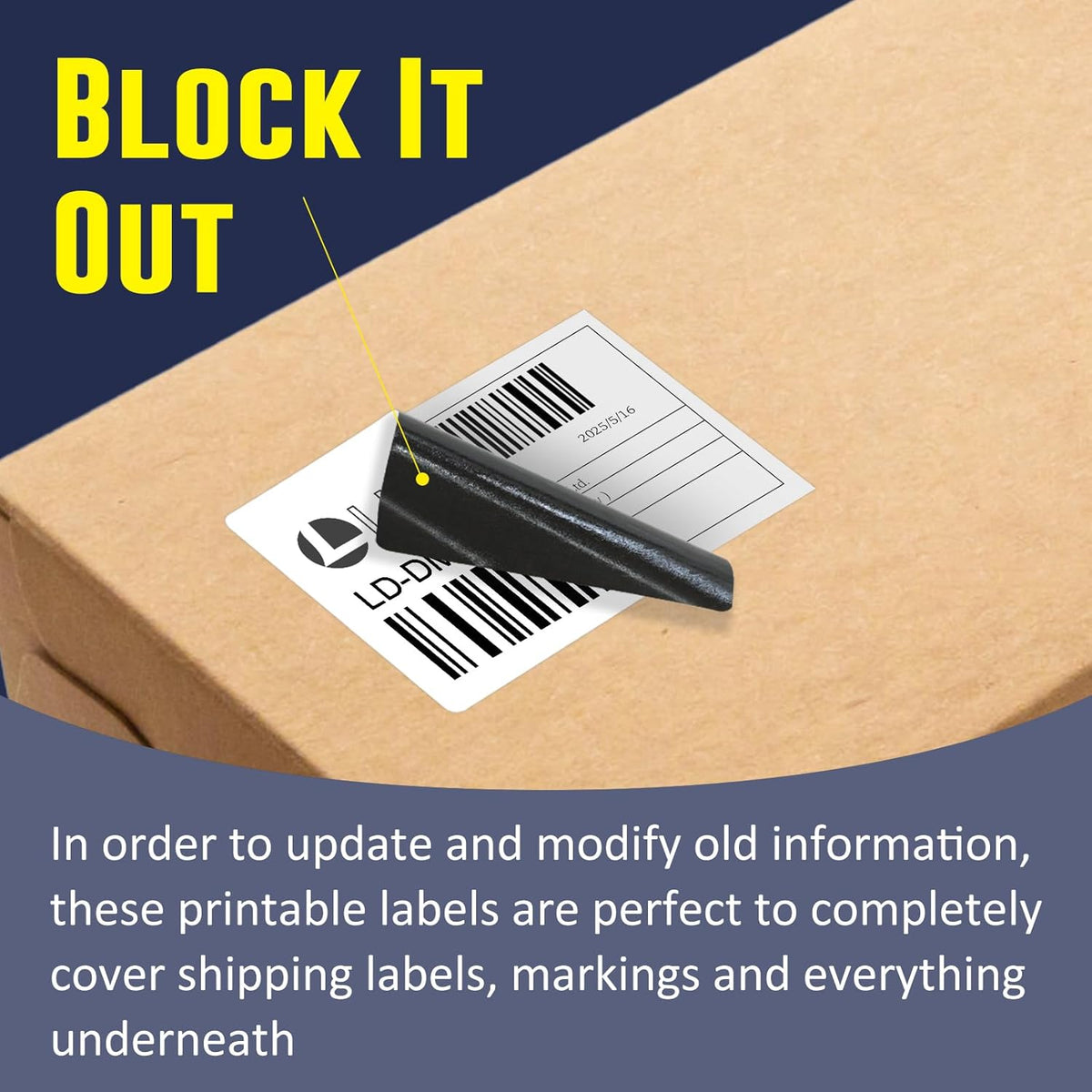 L LIKED 3" x 2" Direct Thermal Labels, Permanent Adhesive Barcode Shipping Label & Compatible with Rollo, Zebra and Other Desktop Printers (1 Roll, 700 Labels)