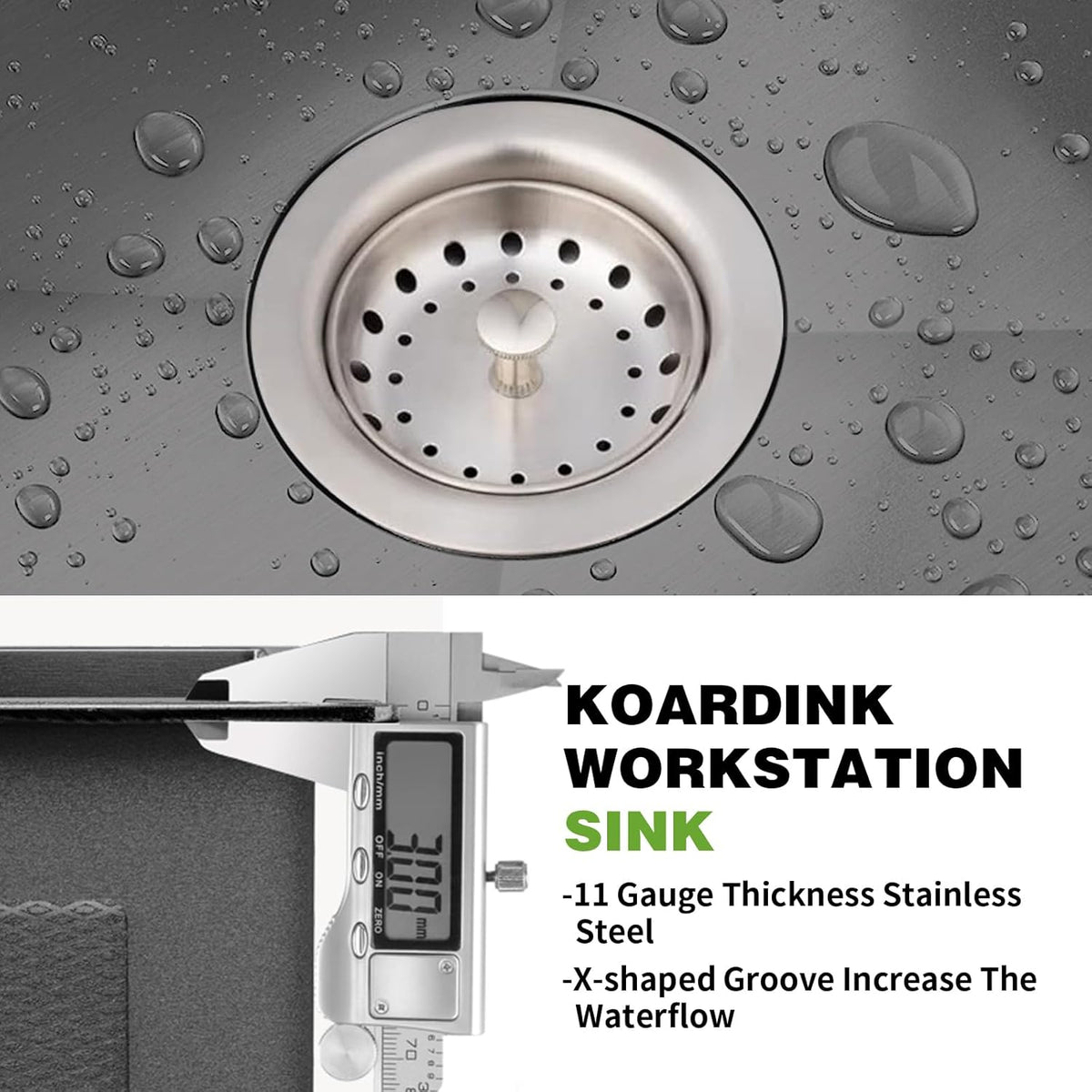 Black 27x18 Inch Kitchen And Bar Sink-Stainless Steel Drop In Kitchen Sink Modern Single Bowl Topmount Bar Sink Come With Silicon Mat,Drain Strainer Set Compatibility With Various Kitchen&Bar Style