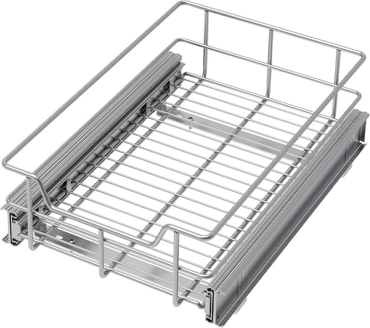 Pull Out Cabinet Organizer 9" W X 17" D, Slide Out Drawers For Kitchen Organizers and Storage, Pull Out Drawers For Cabinets Capacity Heavy Duty Caddy, Cabinet Shelves Chrome-Plated, Bathroom Pantry