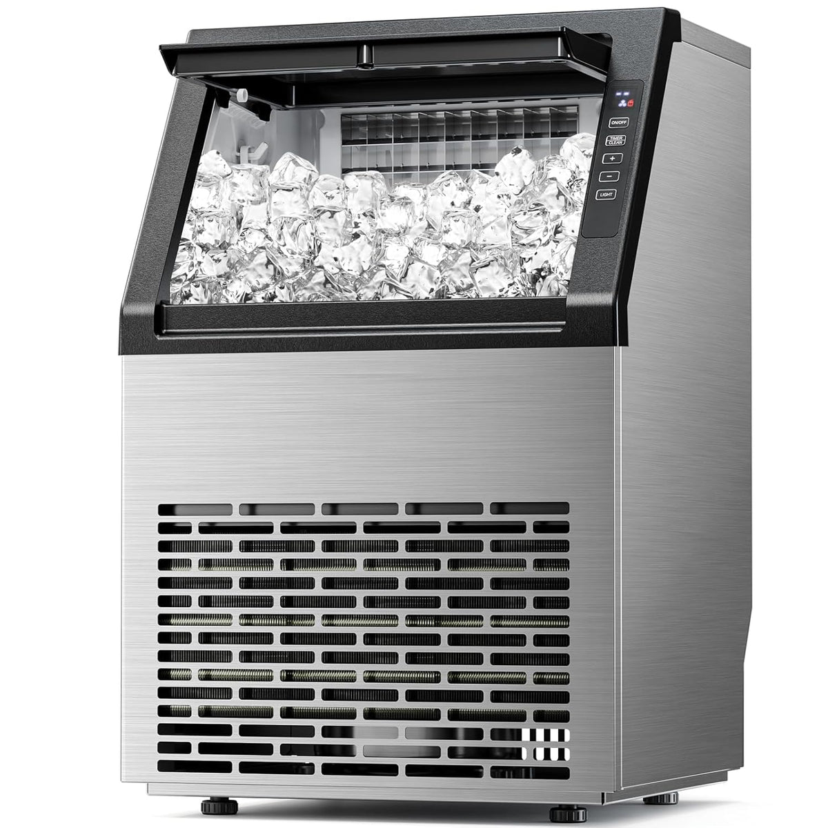 Antarctic Star Commercial Ice Maker Machine 79Lbs/24H, Self-Cleaning, Ice Scoop, Freestanding Ice Cube Machine for Home, Bar, Restaurant, Coffee Shop