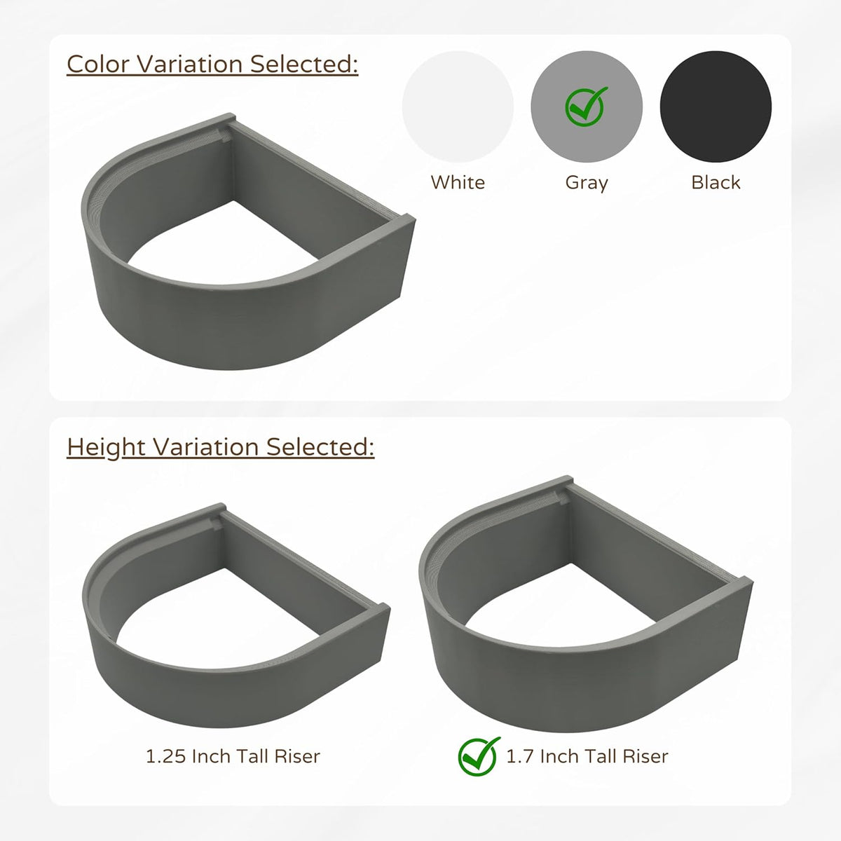 Drip Tray Mug/Cup Riser Made for the Keurig to Reduce Splashes - Riser Only (Gray, K-Supreme 1.7 Inches Tall)