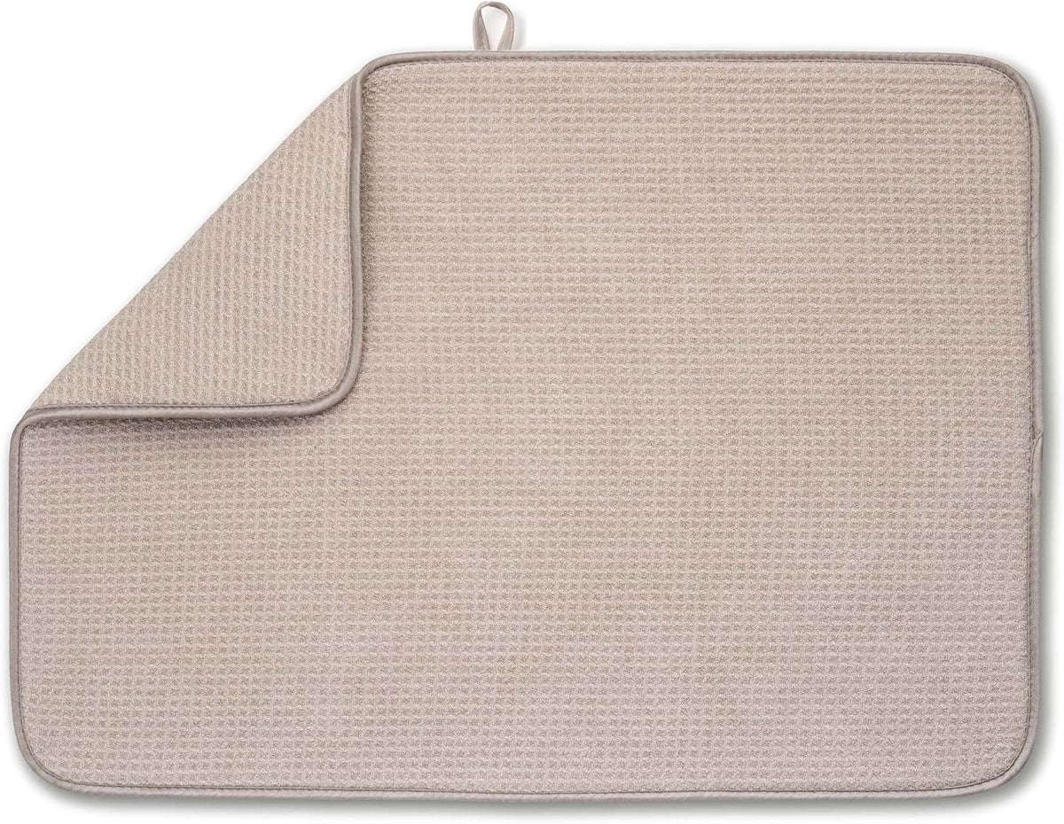 Bellemain XXL Dish Mat 24" x 17" ( LARGEST MAT ) Microfiber Dish Drying Mat , Super absorbent ( Ivory )