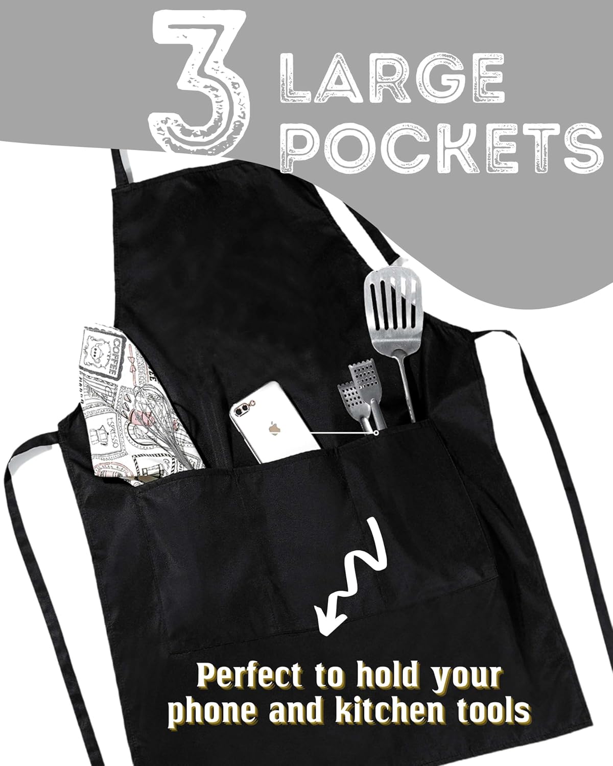 InnoBeta New York City Skyline Apron, Unisex Adult, Kitchen Apron with Pockets and Adjustable Neck Strap