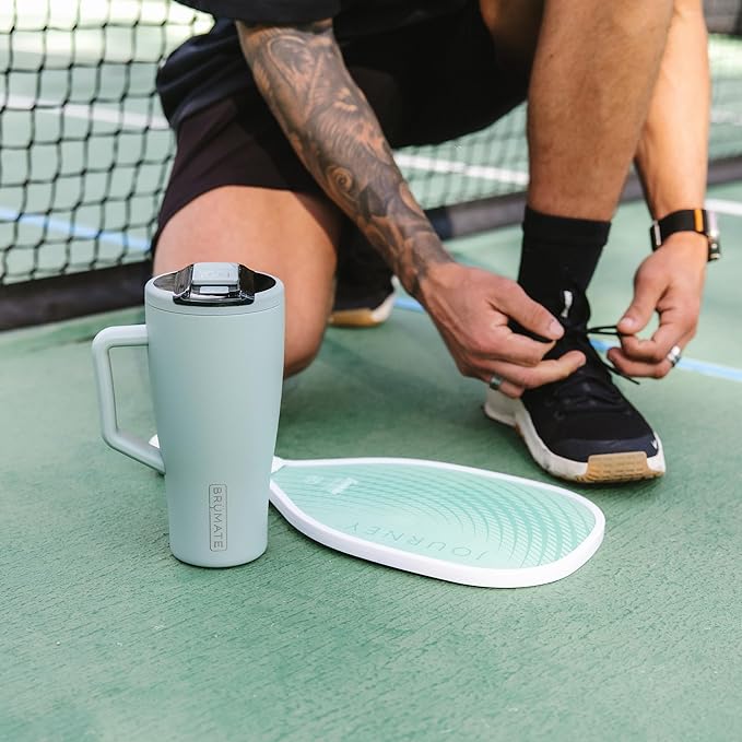 BrüMate Era Flip 30oz Tumbler with 100% Leakproof Covered Straw Lid | Hygienic Covered Straw | Insulated Stainless Steel Water Bottle with Handle | Cup Holder Friendly | BPA-Free (Onyx Leopard)