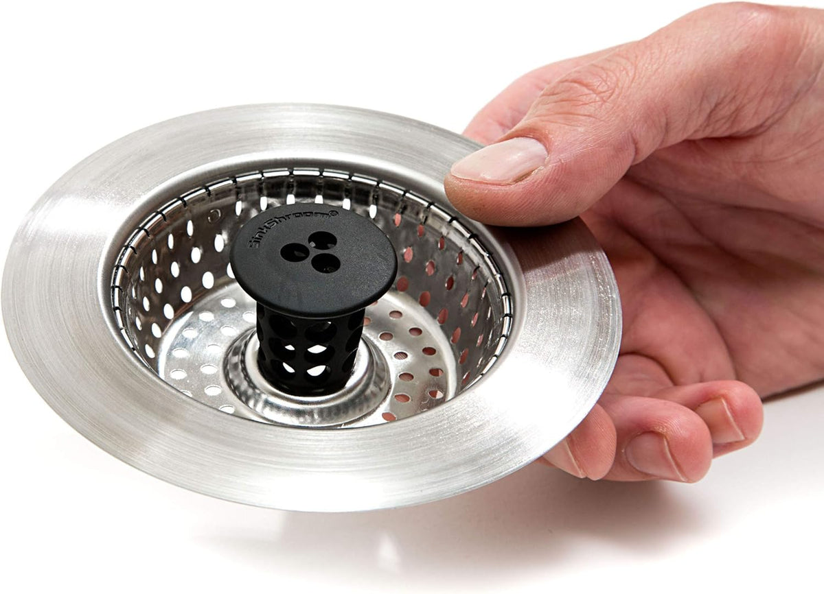 SinkShroom Revolutionary Clog-Free Sink Strainer Basket, 2-Pack, Stainless Steel