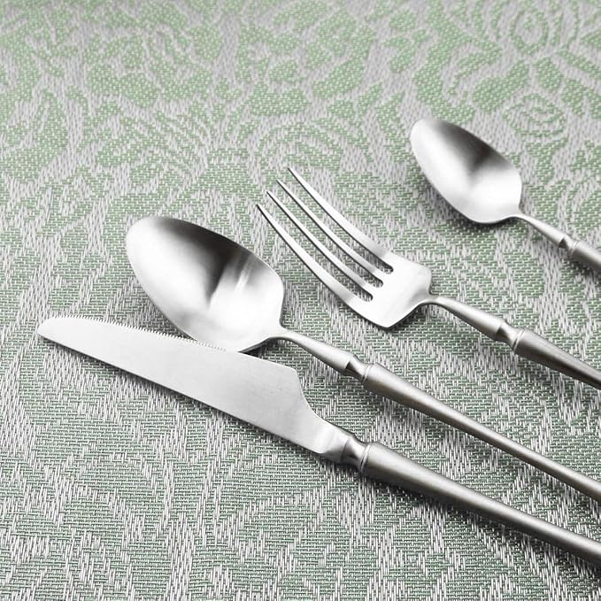 Gugrida Unique & Beautiful Flatware Set - 20 Piece Iridescent Silverware Sets | 18/10 Stainless Steel Reusable Cutlery Set | Utensils Service For 4 with Dessert Fork, Knife, Spoon, Dinner Fork