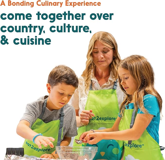 eat2explore Cooking Kits for Kids 14 Pcs – Interactive & Educational Kids Cooking Sets Real for Ages 5 and Up,3 Recipe Cards & Global Ingredients – Fun for Young Chefs (Kenya Edition)