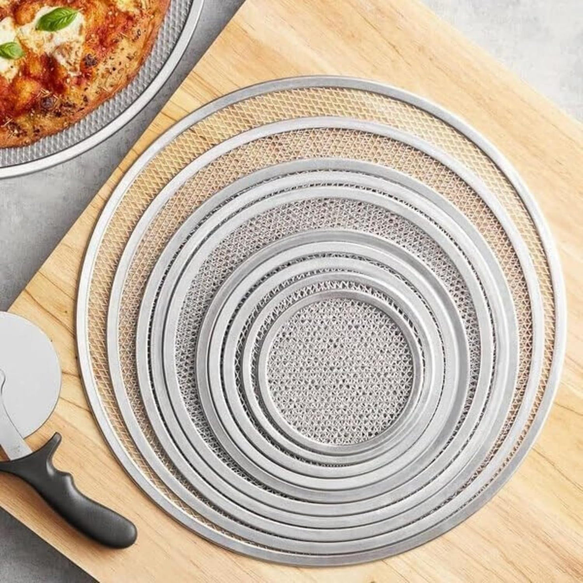 11-inch Aluminum Pizza Screen | Commercial Grade Pizza/Baking Screen for Oven | Pizza Baking Tray for Home And Restaurant | Round, Aluminum, 11-inch [1PK]