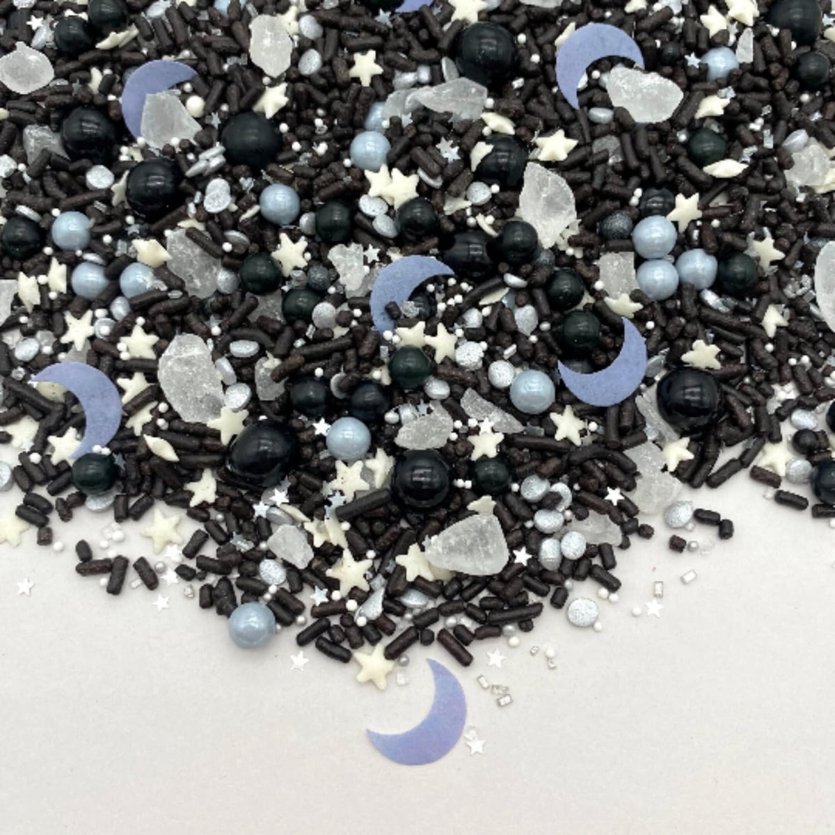 Moon Child Sprinkle Mix by Simply Sucré | Gothic | Star & Galaxy Edible Sprinkles | Bulk Sizes: 4 oz, 8 oz, 16 oz (8 oz jar)