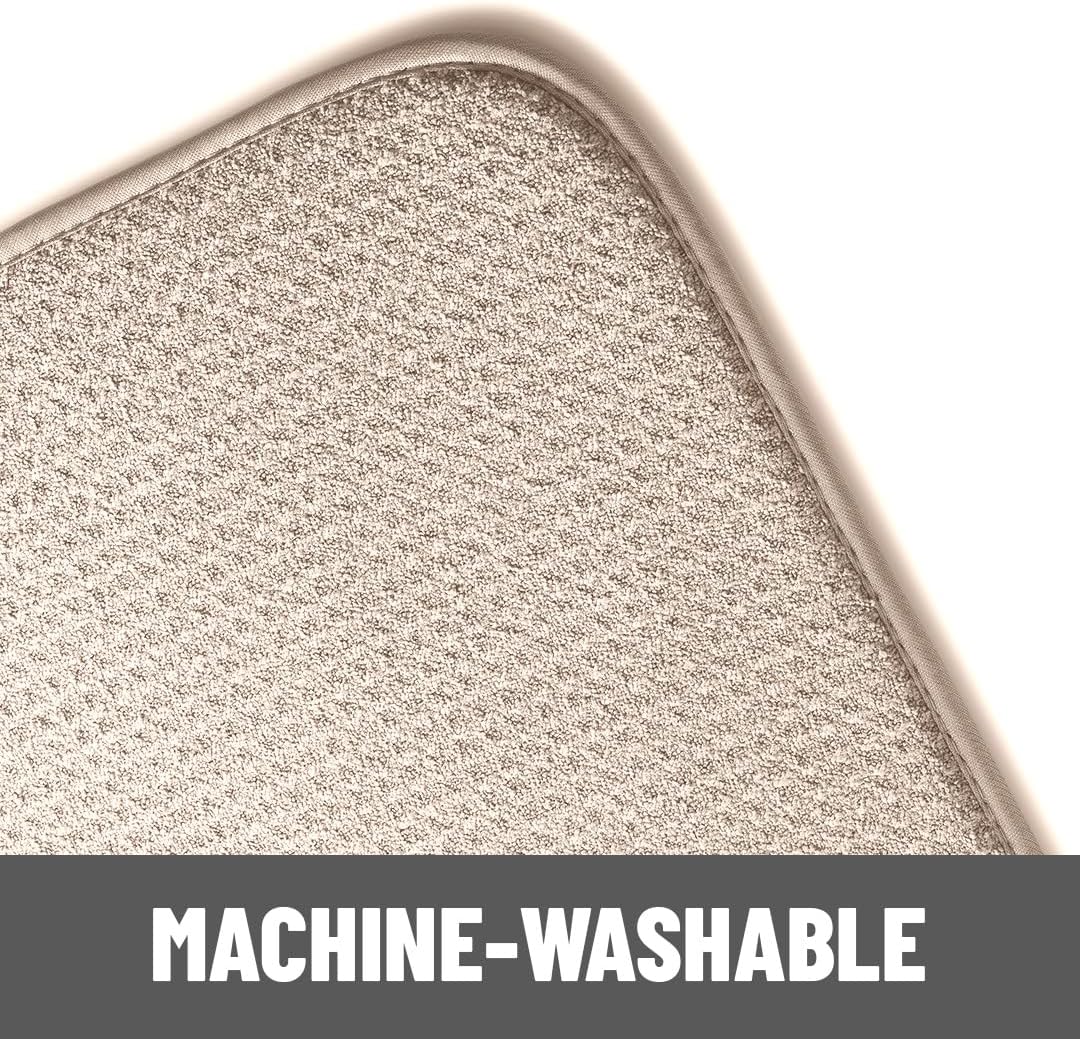 Bellemain XXL Dish Mat Microfiber Dish Drying Mat, Super absorbent (Light Grey, 16" x 18")