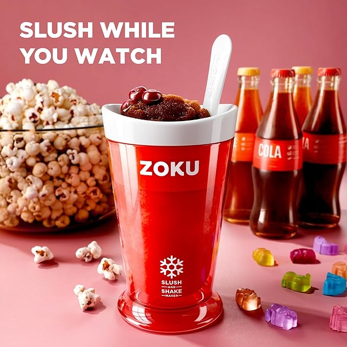 ZOKU Original Slush and Shake Maker, Compact Make and Serve Cup with Freezer Core Creates Single-Serving Smoothies, Slushies and Milkshakes in Minutes, BPA-free, Orange