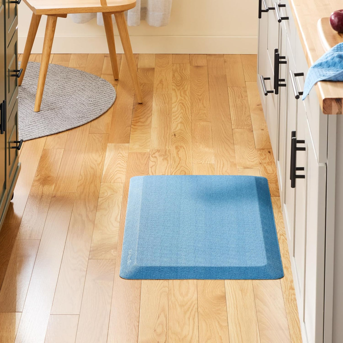 KitchenAid Gourmet Series Kitchen Comfort Gel Mat, Solid Basketweave, Blue Velvet, 20"x39"