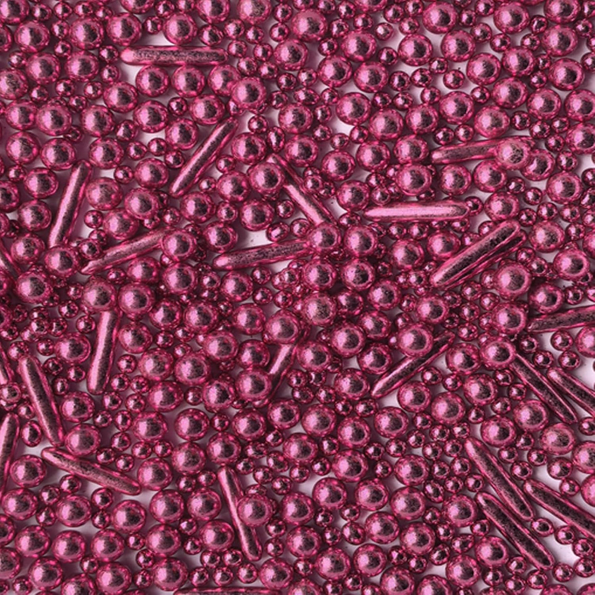 Sprinkles Pink Pearl Sugar Candy Mix Size Baking Cake Decorations Cupcake Toppers Celebrations Shaker Jar Wedding Shower Party (120g/4.2oz）