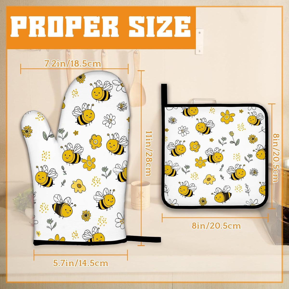 Cute Dachshund Dog Oven Mitts and Pot Holders,Paw Heat Resistant Oven Mitts Gloves and Pot Holder for Home Kitchen Decorations Cooking Baking BBQ Gifts,Set of 4
