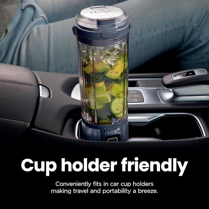 Ninja BC151WH Blast Portable Blender, Cordless, 18oz. Vessel, Personal Blender-for Shakes & Smoothies, BPA Free, Leakproof-Lid & Sip Spout, USB-C Rechargeable, Dishwasher Safe Parts, White