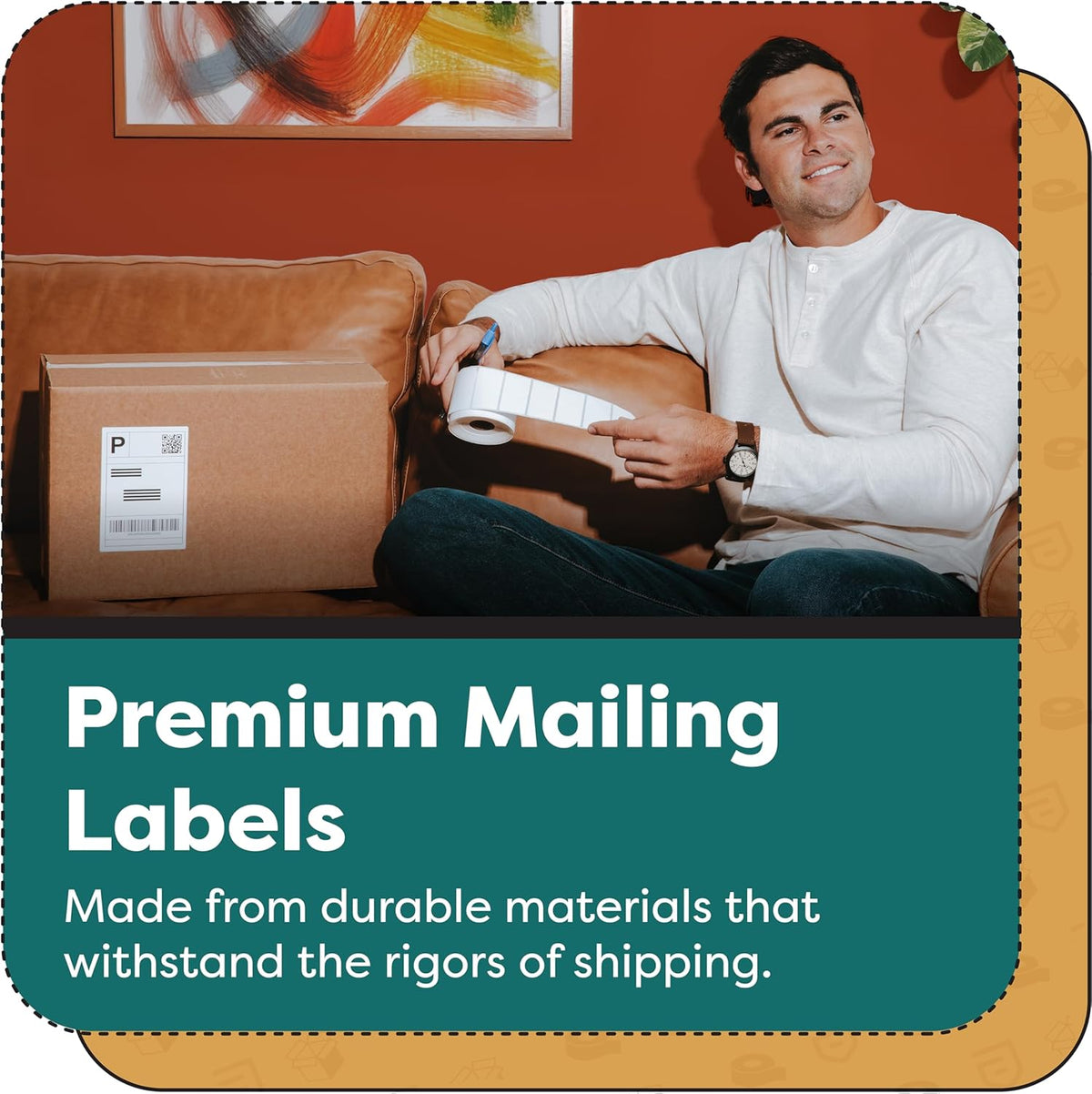 Aegis Adhesives - 2” X 2” Square Direct Thermal Multipurpose Labels for QR Codes, Barcodes, Perforated & Compatible with Rollo, Zebra, & Other Desktop Label Printers (12 Rolls, 700/Roll)