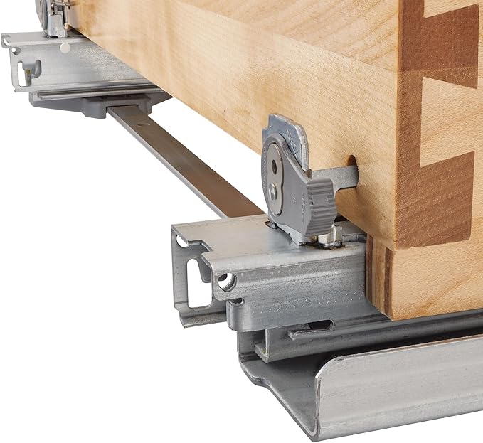 Rev-A-Shelf 11" Pull Out Storage Organizer for Base Kitchen/ Bathroom Cabinets w/ Soft-Close Full Extension Slides & Adjustable Shelves, 448-BCSC-11C
