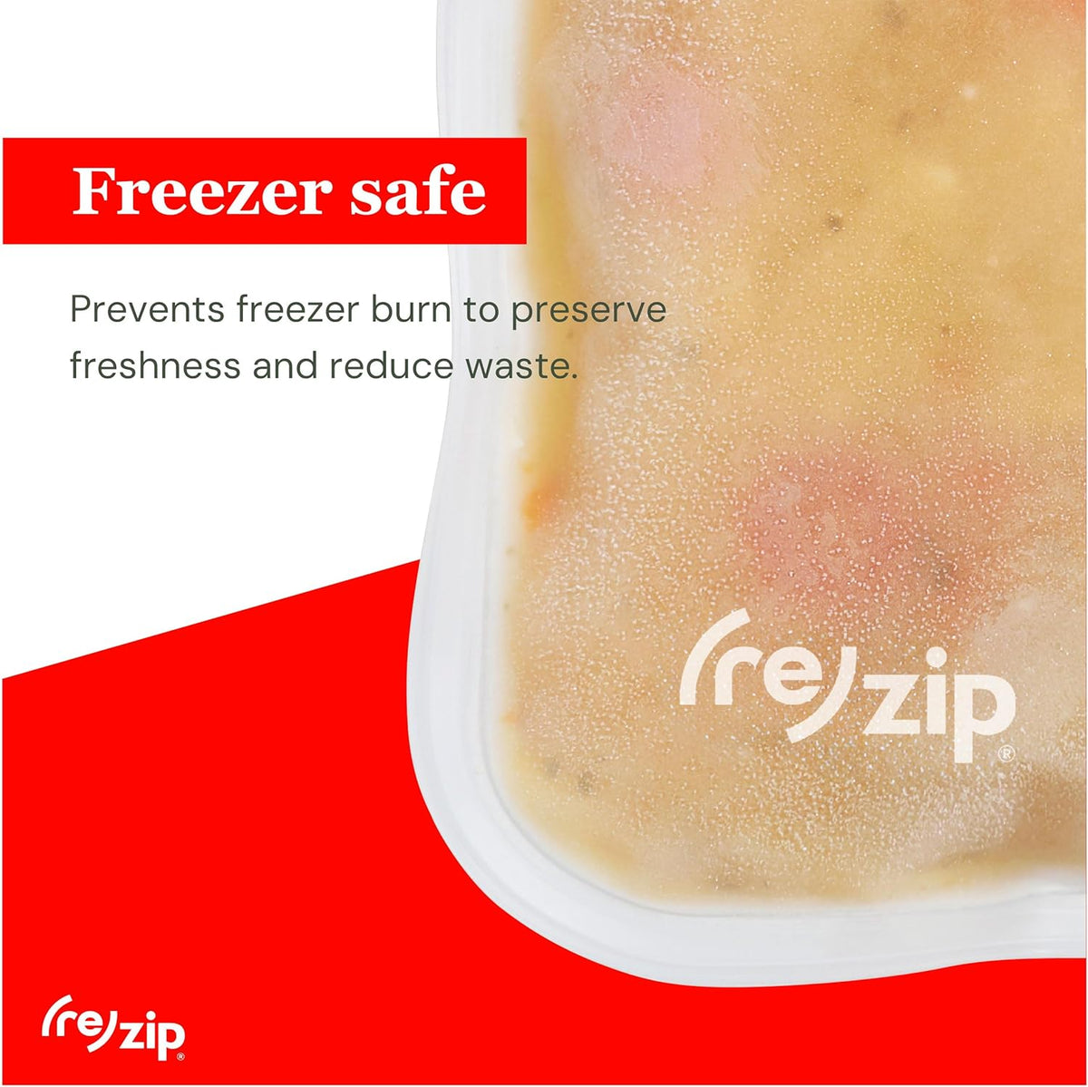 (re) zip 3-Piece Stand-Up Reusable Bag Kit | BPA-Free, Food Grade, Leakproof, Freezer and Dishwasher Safe | Quart (1), 2-Cup (1), Snack (1) | Green