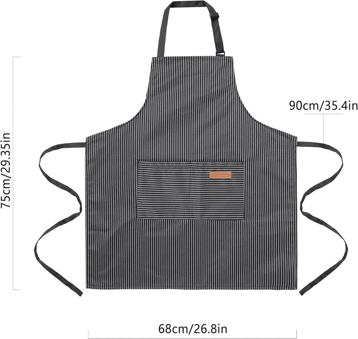 2 Pack Cooking Aprons Adjustable Bib Apron for Women with 2 Pockets, Kitchen Restaurant Men Chefs Aprons