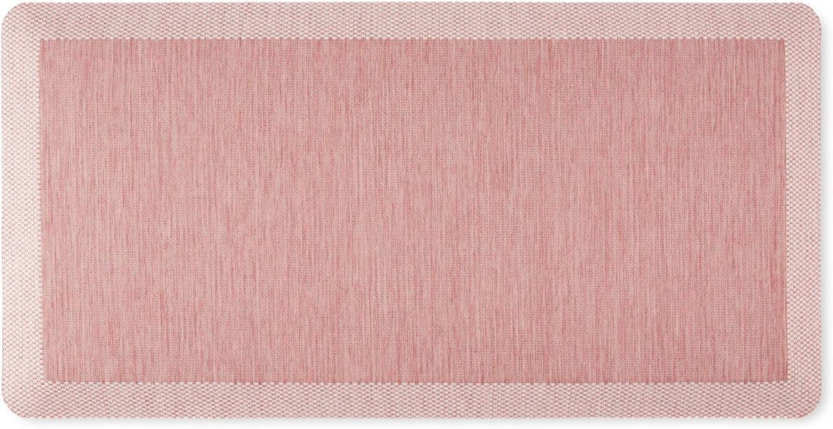 Martha Stewart Mira Modern Heathered Anti-Fatigue Air-Infused Kitchen Mat, Spice Red, 19.6"x39"