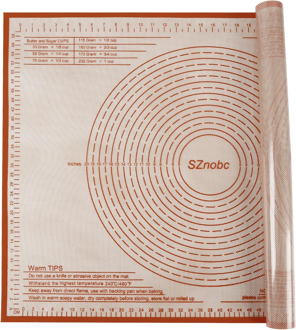 Silicone Pastry Mat 34''By 26'' Nonstick Baking Mats Extra Large Counter Mat for Dough Rolling, Pastry, Pie Crust, Fondant, Cookies, Bread, Pasta, Pizza Mat