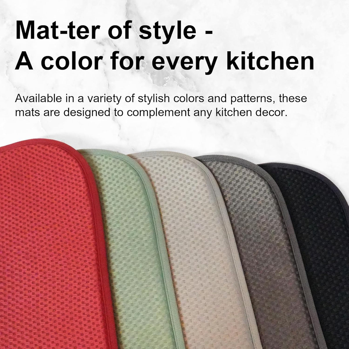 2-Pack Dark Gray Dish Drying Mat 18 x 24 inches – XL Drying Matt Kitchen Counter,Dish Drying Mats for Kitchen Counter, Super Absorbent, Anti-Slip, Fast Drying, Kitchen Must-Have