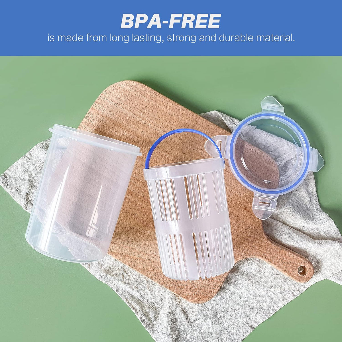 Pickle Jar 24 oz pickle container with strainer Pickle Holder Keeper Lifter, pickle storage container pickle strainer, Flip Jar with Leak Proof and Lock It Lid
