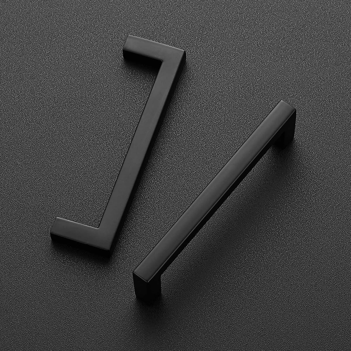 Ravinte 55 Pack Solid 3-3/4 Inch Center to Center Slim Square Bar Drawer Handles Kitchen Cabinet Handles Black Drawer Pulls Kitchen Cabinet Hardware Kitchen Handles Matte Black Cabinet Pulls