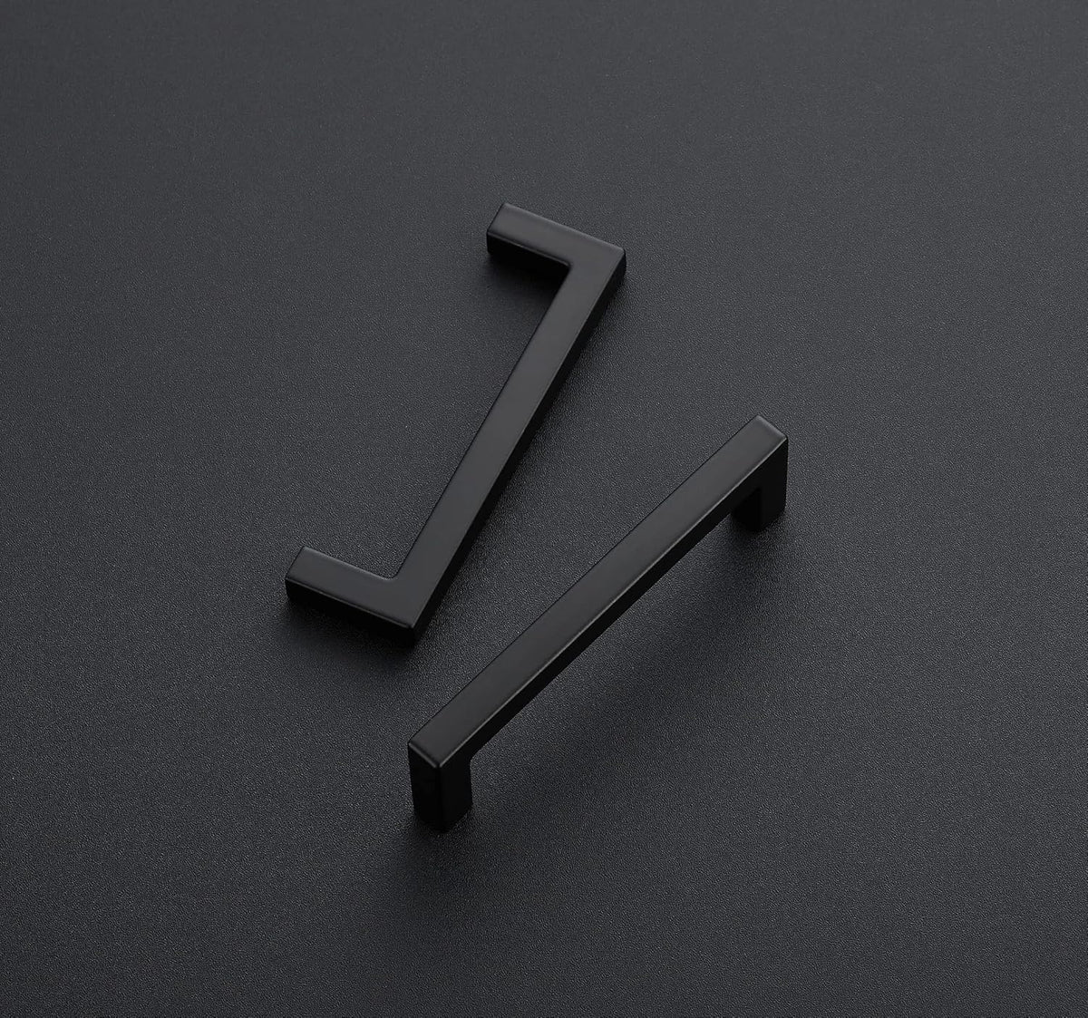 Ravinte 10 Pack Black Drawer Pulls - 3.5 Inch Slim Square Bar Kitchen Handles Matte Black Cabinet Pulls